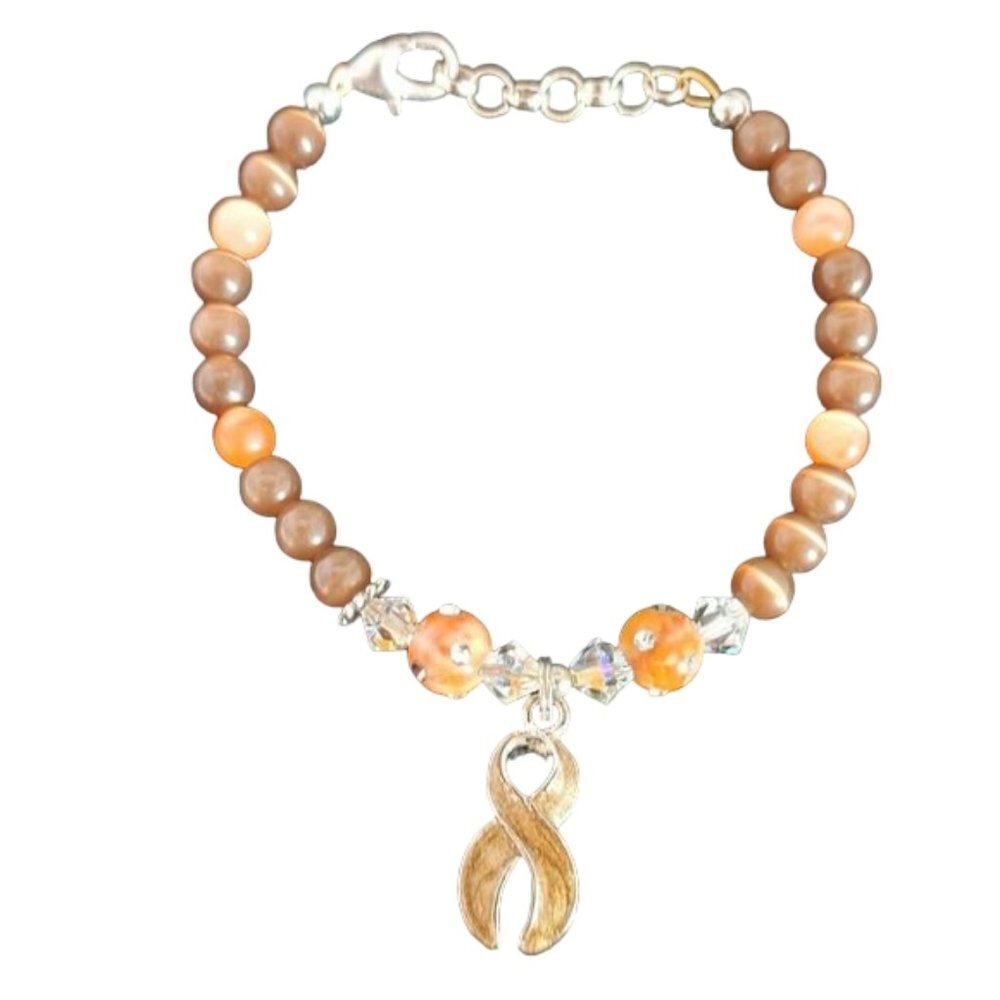 Gold Awareness Ribbon Bracelet #12